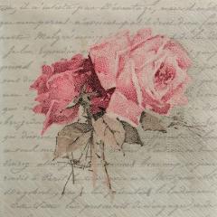 tovaglioli per decoupage  rose arti e grafica busta da 2 pezzi 25 x 25 cm