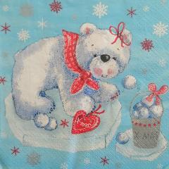 tovaglioli per decoupage orso natalizio arti e grafica busta da 2 pezzi 33x33