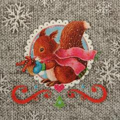 tovaglioli per decoupage natalizio scoiattolo arti e grafica busta da 2 pezzi 33x33