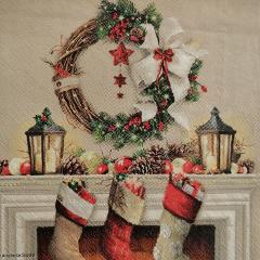 tovaglioli per decoupage addobbi  natalizi sul camino arti e grafica busta da 2 pezzi 33x33