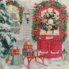 tovaglioli per decoupage casa con addobbi natalizi arti e grafica busta da 2 pezzi 33x33