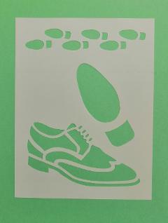 Stencil scarpa e impronte stamperia 15 x 20