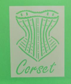 Stencil con corsetto  stamperia 15 x 20