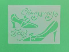 Stencil scarpe con il tacco eleganti stamperia 15 x 20