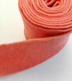 fascia di feltro in lana cotta di colore pesca stafil 15cm x 1 mt