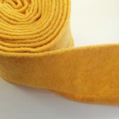 fascia di feltro in lana cotta colore giallo senape stafil 15cm x 1 mt