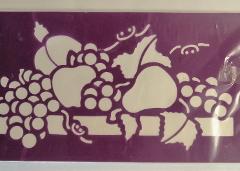 Stencil decoro tralcio d'uva brico 40x18 cm