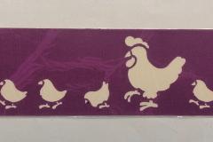 Stencil decoro gallina e pulcini brico 67 x 11 cm