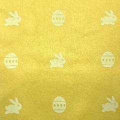 pannolenci stampato giallo con uova pasquali e conigli stafil 30 x 40 cm