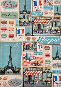 Feltro Decor Vintage Parigi Stamperia  1 mm Spessore - H 70 x L 50 cm