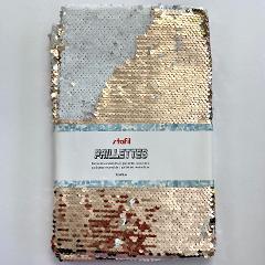 Tessuto reversibile Paillettes Oro/ Bianco Stafil 50x70 cm