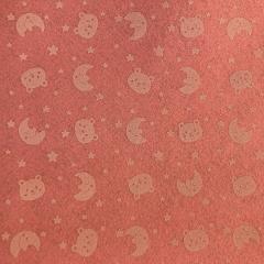Pannolenci Rosa con Lune e Orsacchiotti Bianchi 1mm Stafil 90 x 50cm