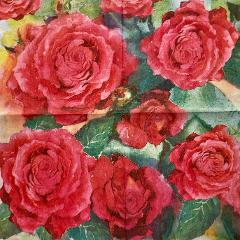 Tovagliolo in carta riso - Rose Grandi Stamperia 50 x 50 cm