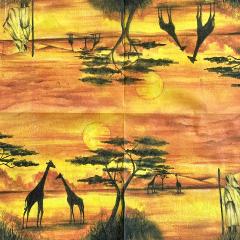Tovagliolo in carta riso - Giraffe Stamperia 50 x 50 cm
