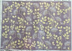 Carta velo - Foglie stilizzate gialle su sfondo viola SC3 TODO Paper Soft 50x70 cm