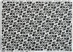 Carta velo - Fiori stilizzati neri su sfondo bianco (SC3) TODO Paper Soft 50x70 cm