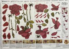 Carta velo - Rose Rosse Basso Rilievo (SC3) TODO Paper Soft 50x70 cm