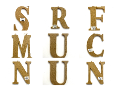 Lettere Alfabeto in Legno MDF Stamperia 22 cm h