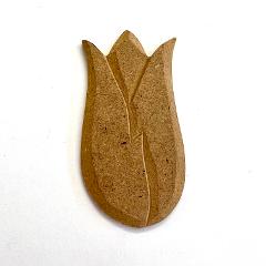 Sagoma MDF Intagliata - Tulipano Jolie 9 x 4.5 cm