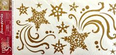 Maxi Sticker - Stelle di Natale Oro Stamperia 60 x 32 cm