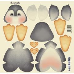 Pannelli Kraft Pinguino Armando Renkalik 3D stampato 50 x 50