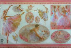 Carta riso ballerine stamperia 1 foglio 33x48 (cm)