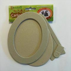 Portafoto in cartone sagomato stamperia Ovale con diametri lungo e corto 16 x 12,5 cm