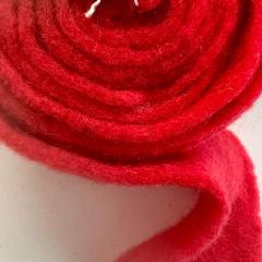 Fascia di feltro in lana cotta colore rosso Stafil h 15 cm 5