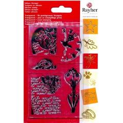 Timbro trasparente orologio e ornamenti Rayher 9 x 15
