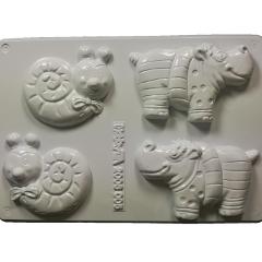 Stampo in plastica lumaca - ippopotamo Hobby Fun 16 cm x 23 cm
