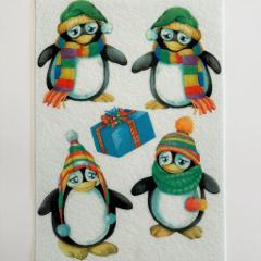 sagomine in feltro pinguini buffi Stamperia busta con 1 foglio 14,8 x 21 cm