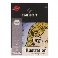 Blocco di carta  illustration Canson A3 x 42  29,7  | 12 Fogli | 250 g/m2