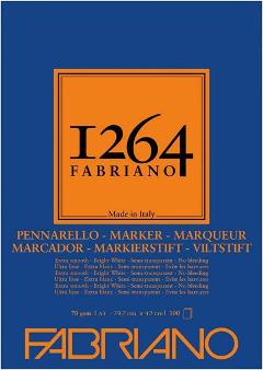 Blocco per Marker collato dal lato corto Fabriano 1264 - 70/gsm | A3  29,7 x 42 cm | 100 fogli