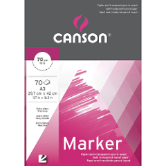 Blocco Marker Canson A3 29,7 x 42 cm | 70 g/m2 | 18 lb