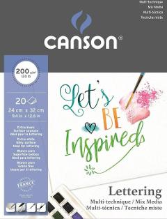 Blocco di carta per lettering Canson 24 x 32 cm (20 fogli)