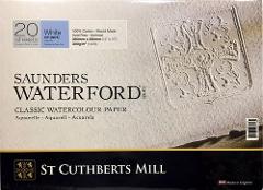 Blocco per acquerello Saunders waterford st cuthberts mill Grana Fine 100% cotton 360 x 260 mm