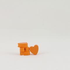 ciondolo cuore di legno con foro passante colore arancione marianne hobby 20x20x8 mm