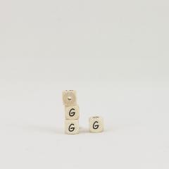 cubo lettera G in legno arti e grafica 1 cm