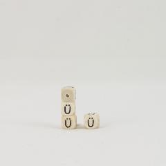 cubo lettera Ü in legno arti e grafica 1 cm