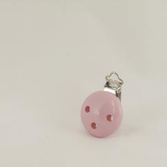 clip per ciuccio rotondo rosa hobby fun 37x11,5mm