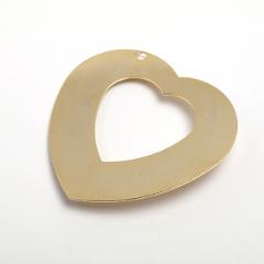 Ciondolo cuore mm 50 menoni colore oro busta da 1 pezzo