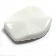 Perla in resina bianca - esa1 nikolis 27 mm x 31 mm confezione da 5 pezzi