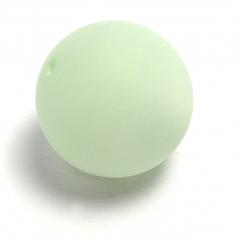 Perla in resina tonda verde satinata stafil d 14mm
