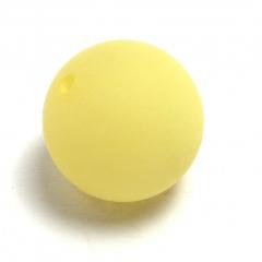 Perla in resina tonda gialla satinata  stafil D 20mm foro passante 2mm busta da 1 pezzo