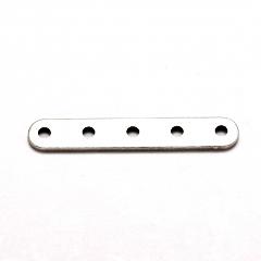 Distanziatore argento chiaro menoni 25 mm x 3mm  busta da 20 pezzi