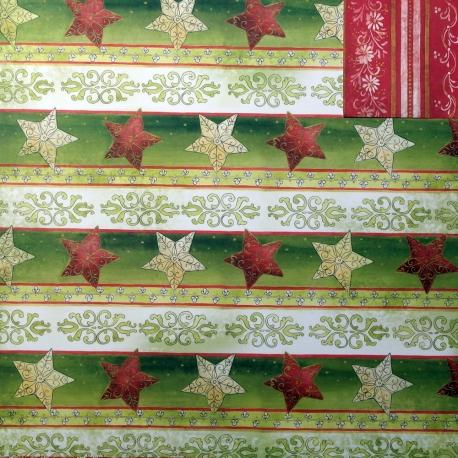 Carta da scrapbooking  stelle natale stamperia 31,2x30cm