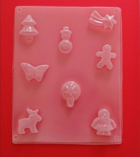 stampo   in  silicone con soggetti natalizi rayher 23,2x18,3cm