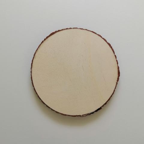 Disco in legno con corteccia - Ceppo da decorare  stafil 15 cm diametro x 1cm Spessore