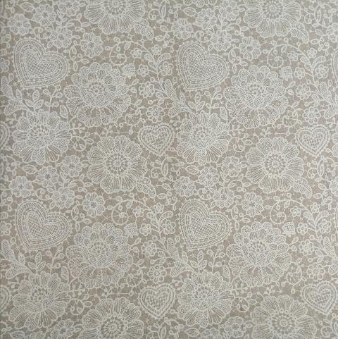 Pannolenci beige/crema effetto pizzo stafil 90x50cm