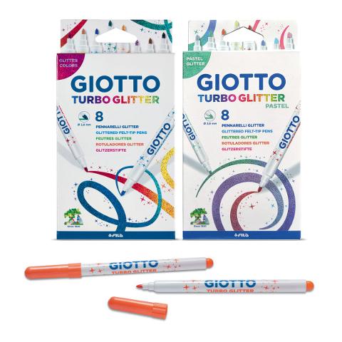 Turbo glitter Giotto Fila confezione da  8   pennarelli